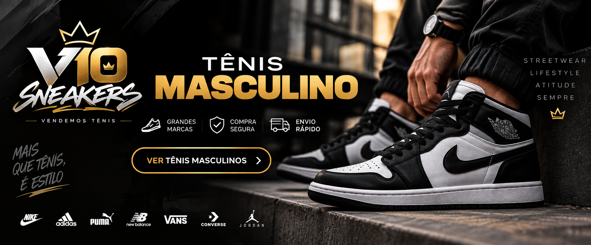 Tênis masculino — V10 Sneakers